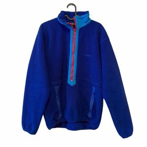 Patagonia Blue Fleece Jacket with Red Accents